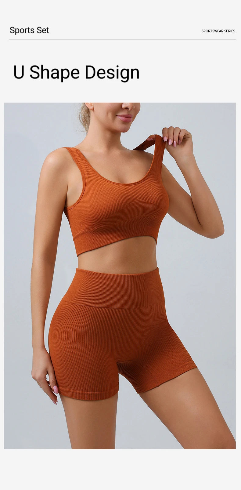 Yoga Set für Frauen – Nahtloses Sportoutfit mit Crop Top und Leggings