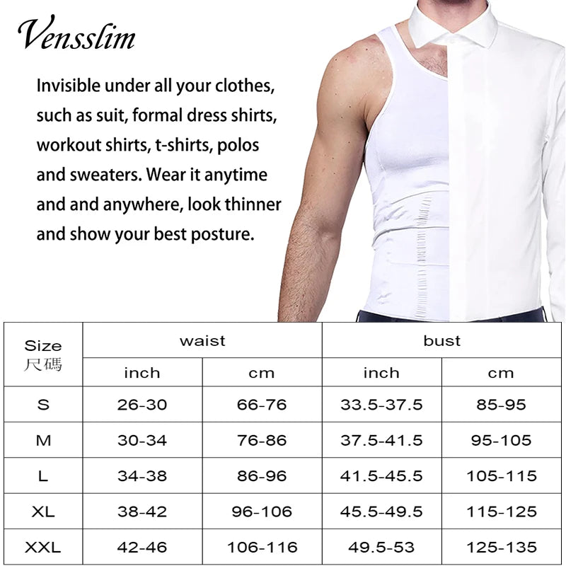 Compression Shirt – Slimming Body Shaper Weste für Männer