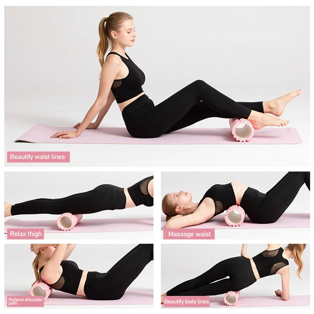 Yoga-Schaumstoffroller 25,5 cm – Fitness- und Pilates-Gymnastik für Rückenmassage und Muskelregeneration