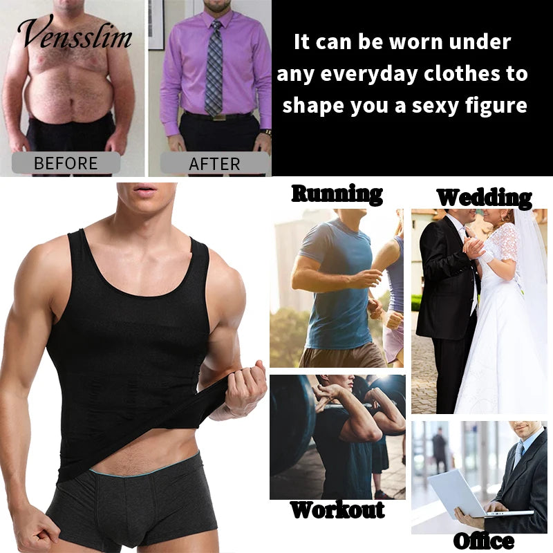 Compression Shirt – Slimming Body Shaper Weste für Männer